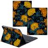 CGFGHHUY for Samsung Galaxy Tab A SM-T510 Case Detachable Wireless Keyboard and PU Leather Stand Cover Protective Tablet Case for Samsung Galaxy Tab A SM-T510/T515 10.1 inch - Yellow Flowers and Leaf view 1