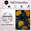 CGFGHHUY for Samsung Galaxy Tab A SM-T510 Case Detachable Wireless Keyboard and PU Leather Stand Cover Protective Tablet Case for Samsung Galaxy Tab A SM-T510/T515 10.1 inch - Yellow Flowers and Leaf view 3