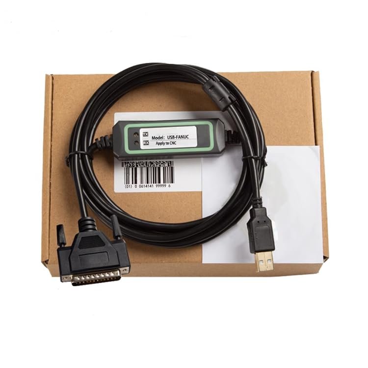 Applicable USB-FANUC Debugging Cable CNC Numerical Control Machine Tools USB Port Download Data Transmission Cable USB to 25-pin Gold-Plated high-Speed Stable Model FT232RL chip Black 15 Meters