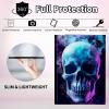 CGFGHHUY for Samsung Galaxy Tab A SM-T510 Case Detachable Wireless Keyboard and PU Leather Stand Cover Protective Tablet Case for Samsung Galaxy Tab A SM-T510/T515 10.1 inch - Purple Skull view 3