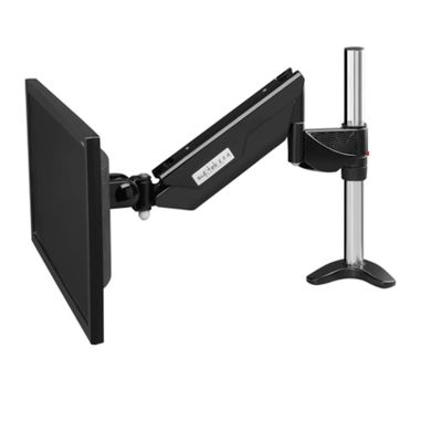 (45cm High Column) 10inch 23inch 27inch Tiltable LCD Desk Mount Swivel Monitor Table Bracket Shelf (Color : Black)