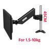 (45cm High Column) 10inch 23inch 27inch Tiltable LCD Desk Mount Swivel Monitor Table Bracket Shelf (Color : Black) view 2
