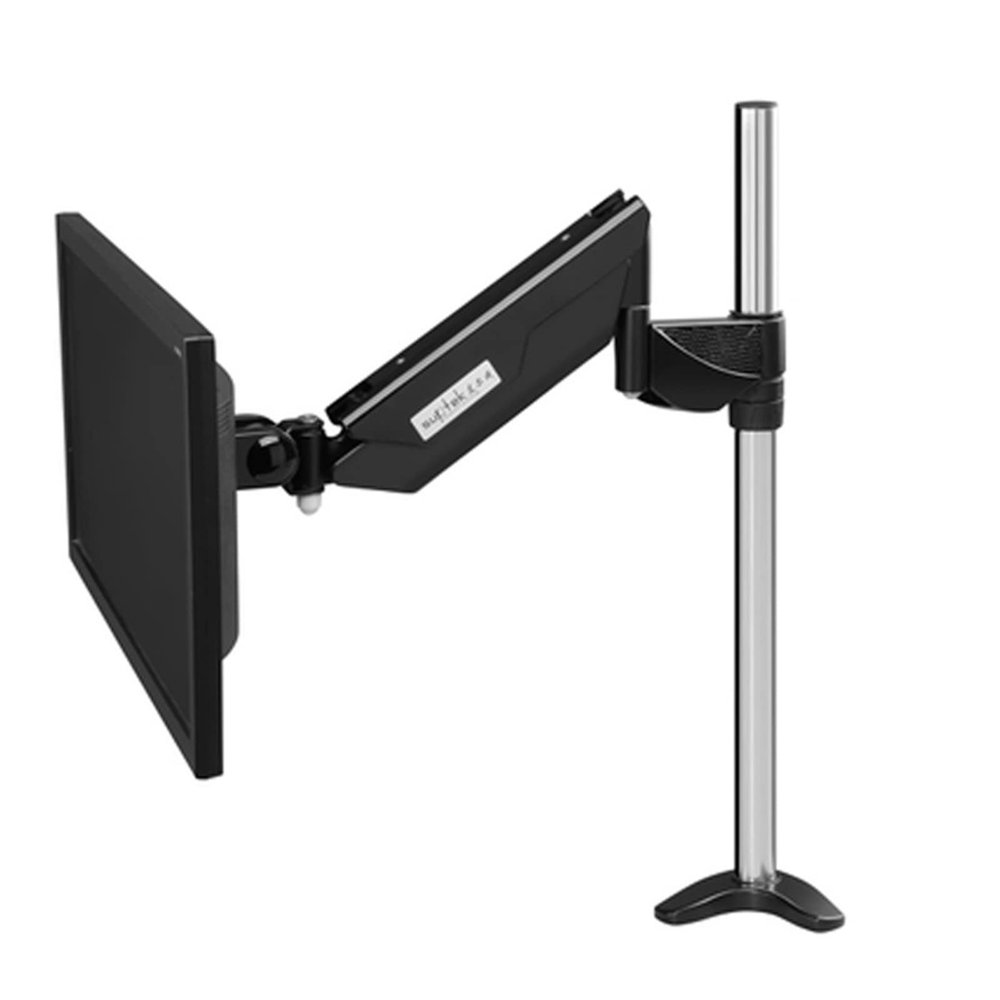 (80cm High) DL-ZK10-800 10" 23inch 27" Tiltable LCD Desk Mount Swivel Monitor Table Bracket Shelf (Color : Black)