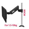 (80cm High) DL-ZK10-800 10" 23inch 27" Tiltable LCD Desk Mount Swivel Monitor Table Bracket Shelf (Color : Black) view 2
