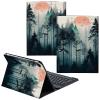 CGFGHHUY for Samsung Galaxy Tab A7 Lite Case Detachable Wireless Keyboard and PU Leather Stand Cover Protective Tablet Case for Samsung Galaxy Tab A7 Lite 8.7 inch 2021 - Forest Tree view 1