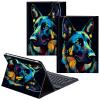 CGFGHHUY for Samsung Galaxy Tab A7 Lite Case Detachable Wireless Keyboard and PU Leather Stand Cover Protective Tablet Case for Samsung Galaxy Tab A7 Lite 8.7 inch 2021 - Blue Purple Cat view 1