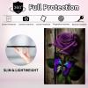 CGFGHHUY for Samsung Galaxy Tab A SM-T510 Case Detachable Wireless Keyboard and PU Leather Stand Cover Protective Tablet Case for Galaxy Tab A SM-T510/T515 10.1 inch - Purple Rose and Butterflies view 3
