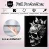 CGFGHHUY for Samsung Galaxy Tab A SM-T510 Case Detachable Wireless Keyboard and PU Leather Stand Cover Protective Tablet Case for Samsung Galaxy Tab A SM-T510/T515 10.1 inch - Butterflies Skull view 3