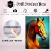 CGFGHHUY for Samsung Galaxy Tab S6 Lite Case 2022/2020 Detachable Wireless Keyboard and PU Leather Stand Cover Protective Tablet Case for Samsung Galaxy Tab S6 Lite 10.4 inch - Watercolor Red Horse view 3