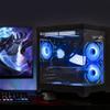 HELLOLAND Panaroma Gaming PC -AMD Ryzen 7 5700X 3.4 GHz- RX 6500XT 4GB-32GB DDR4 RAM-1TB PCIe SSD-WiFi &Bluetooth -240mm AIO & ARGB Software-Windows 11 Desktop Computer-Black view 2