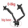 27" Full Motion Air Press Gas Strut Double LCD Tv Mount Dual Screen 360 Rotate 2 Monitor Desktop Support Holder Bracket (Color : DL-G224B) view 2