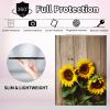 CGFGHHUY for Samsung Galaxy Tab A SM-T510 Case Detachable Wireless Keyboard and PU Leather Stand Cover Protective Tablet Case for Galaxy Tab A SM-T510/T515 10.1 inch - Wood with Yellow Sunflowers view 3