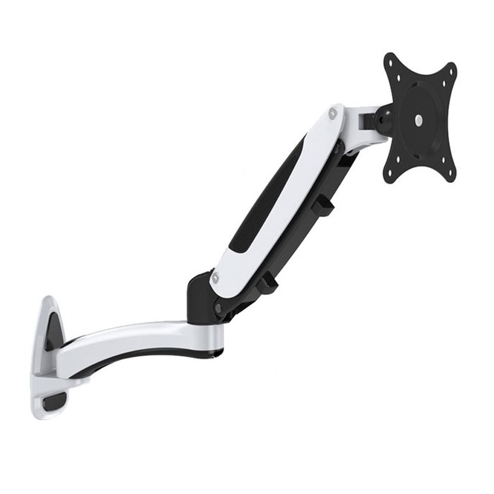 DL-GM112W 8kg Gas Spring 2 Arm 10" 23" 27" Tiltable 360 Rotate Aluminum LCD Wall Mount Swivel Monitor Screen Wall Bracket Shelf (Color : New Silver)
