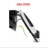 DL-GM112W 8kg Gas Spring 2 Arm 10" 23" 27" Tiltable 360 Rotate Aluminum LCD Wall Mount Swivel Monitor Screen Wall Bracket Shelf (Color : New Silver) view 3