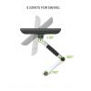 DL-GM112W 8kg Gas Spring 2 Arm 10" 23" 27" Tiltable 360 Rotate Aluminum LCD Wall Mount Swivel Monitor Screen Wall Bracket Shelf (Color : New Silver) view 4