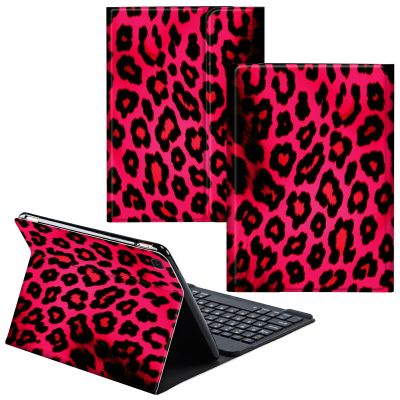 CGFGHHUY for Samsung Galaxy Tab A7 Lite Case Detachable Wireless Keyboard and PU Leather Stand Cover Protective Tablet Case for Samsung Galaxy Tab A7 Lite 8.7 inch 2021 - Pink Leopard Print