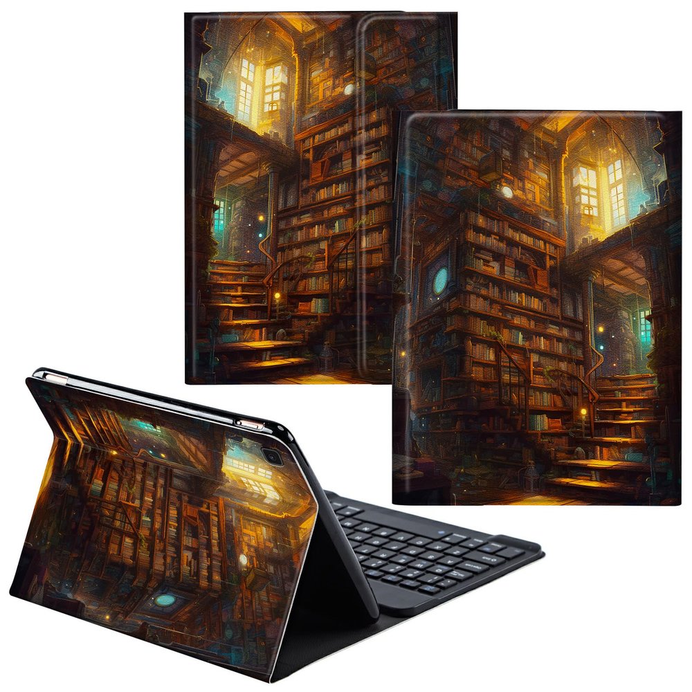CGFGHHUY for Samsung Galaxy Tab A7 Lite Case Detachable Wireless Keyboard and PU Leather Stand Cover Protective Tablet Case for Samsung Galaxy Tab A7 Lite 8.7 inch 2021 - Books