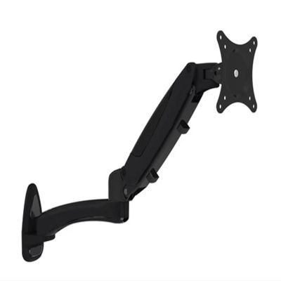 DL-GM112W 8kg Gas Spring 2 Arm 10" 23" 27" Tiltable 360 Rotate Aluminum LCD Wall Mount Swivel Monitor Screen Wall Bracket Shelf (Color : Black)