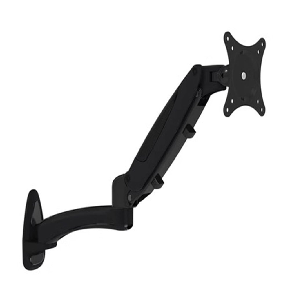 DL-GM112W 8kg Gas Spring 2 Arm 10" 23" 27" Tiltable 360 Rotate Aluminum LCD Wall Mount Swivel Monitor Screen Wall Bracket Shelf (Color : Black)