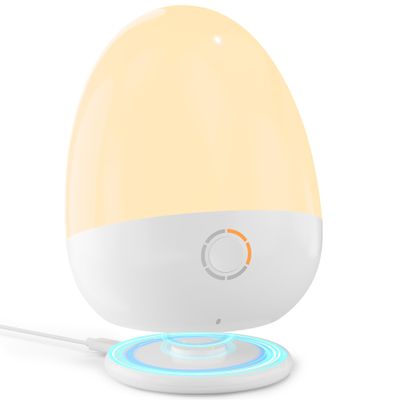 ZUZUKID Touch Night Light for Baby Nursery: Rechargeable Portable Kids Egg Nightlight Lamp with Feeding Timer for Todder Room, 3 Colors Temperatures Dimmable,Up to 200H(BPA-Free)