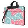 Pink Blue Citrus Slices Laptop Shoulder Bag Portable Laptop Bag Laptop Case Crossbody Briefcase w/Strap Handle view 1