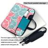 Pink Blue Citrus Slices Laptop Shoulder Bag Portable Laptop Bag Laptop Case Crossbody Briefcase w/Strap Handle view 3