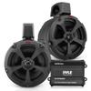 Pyle 6.5" Water-Resistant Off-Road Speakers - 2 Channel Rated Amplifier - ATV, UTV, 4x4, Jeep, Wired RCA, for Boat Stereo Speaker and Other Watercraft (1200 Watts) view 1
