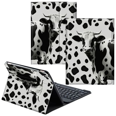 CGFGHHUY for Samsung Galaxy Tab A8 10.5 Case Detachable Wireless Keyboard and PU Leather Stand Cover Protective Tablet Case for Samsung Galaxy Tab A8 10.5 inch 2022 - Cute Cow