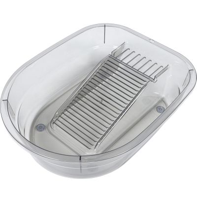 Laundry Basin with Washboard for Hand Washing, Pp, Gray
