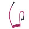 Braided Acoustic Coil Tube Knitted Nylone Moisture Resistant Radio Earpiece Replacement with Bright Color (Rose) view 1