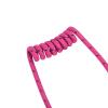 Braided Acoustic Coil Tube Knitted Nylone Moisture Resistant Radio Earpiece Replacement with Bright Color (Rose) view 2