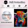 CGFGHHUY for Samsung Galaxy Tab S6 Lite Case 2022/2020 Detachable Wireless Keyboard and PU Leather Stand Cover Protective Tablet Case for Samsung Galaxy Tab S6 Lite 10.4 inch,Beautiful Watercolor Cow view 3