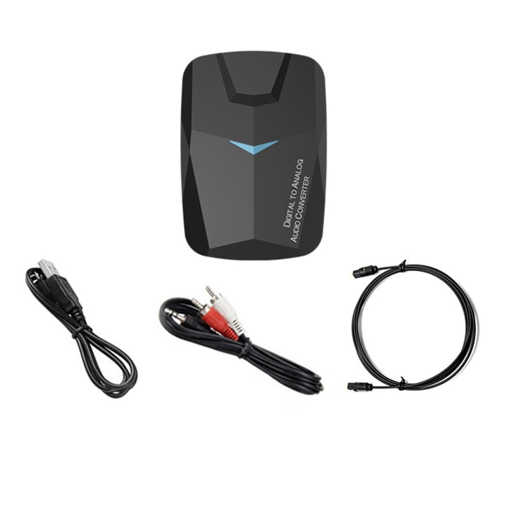 DAGIJIRD Portable Bluetooth 5.0 Audio Receiver Digital Optical Toslink Signal to Analog Audio Converter Adapter for Home