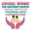 Social Work Sticker Happiest People Sticker Social Value Stickers Vinyl Decal Appreciation Gifts Stickers for Car Truck, Journal, Laptop, Water Bottle, Scrapbook, Bumper Stickers for Adults (5 inches) view 1