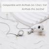 Aomufid Earphone Cord Strap With Anti-Lost Earphone Chain Around Neck Slide Adjustable Lanyard Y Necklace String Compatible With Airpods 3rd 2nd Generation Pro 3 2 1 (Chain_Steel) view 2