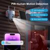 Outdoor Security Camera Wireless, 360 PTZ Remote Wireless Cameras for Home Security Solar Powered, 2K Solar Security Camera with Spotlight Color Night Vision, PIR Sensor, 2-Way Audio, 2 Pack view 4