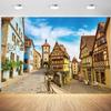 12x8ft Oktoberfest Backdrop German Historic City Bavaria Town Street Photography Background Spring Summer Holiday Travel Decorations Adults Portrait Supplies Photo Booth Props view 1
