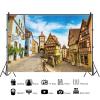 12x8ft Oktoberfest Backdrop German Historic City Bavaria Town Street Photography Background Spring Summer Holiday Travel Decorations Adults Portrait Supplies Photo Booth Props view 2