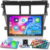 [8 Core 6G+128G] Android Radio for Toyota Yaris Vios 2007-2012 with Wireless Carplay Android Auto, 9 Inch IPS Touch Screen Car Stereo, Bluetooth 5.0, 32 EQ, GPS Navigation, 5GHz WiFi, 59UI, SWC view 1