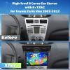 [8 Core 6G+128G] Android Radio for Toyota Yaris Vios 2007-2012 with Wireless Carplay Android Auto, 9 Inch IPS Touch Screen Car Stereo, Bluetooth 5.0, 32 EQ, GPS Navigation, 5GHz WiFi, 59UI, SWC view 2