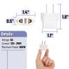 Bates- Europe to US Plug Adapter, 8 Pack, EU to US, White view 3