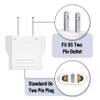 Bates- Europe to US Plug Adapter, 8 Pack, EU to US, White view 4