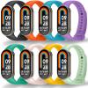 8-Pack Mi Band 10/9/8 Strap, Soft TPU Replacement Watch Bands with Secure Anti-Loss Clasp, Comfortable Sport Wrist Straps for Xiaomi Mi Smart Band 10/9/8 (8 Colors) view 1