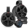 Pyle 6.5'' Water-Resistant Marine Off-Road Speakers - 1200 Watt Amplifier + Wireless BT Audio Controller- Marine, ATV, UTV, 4x4, Jeep, Wired RCA, for Boat Stereo Speaker & Other Watercraft view 1
