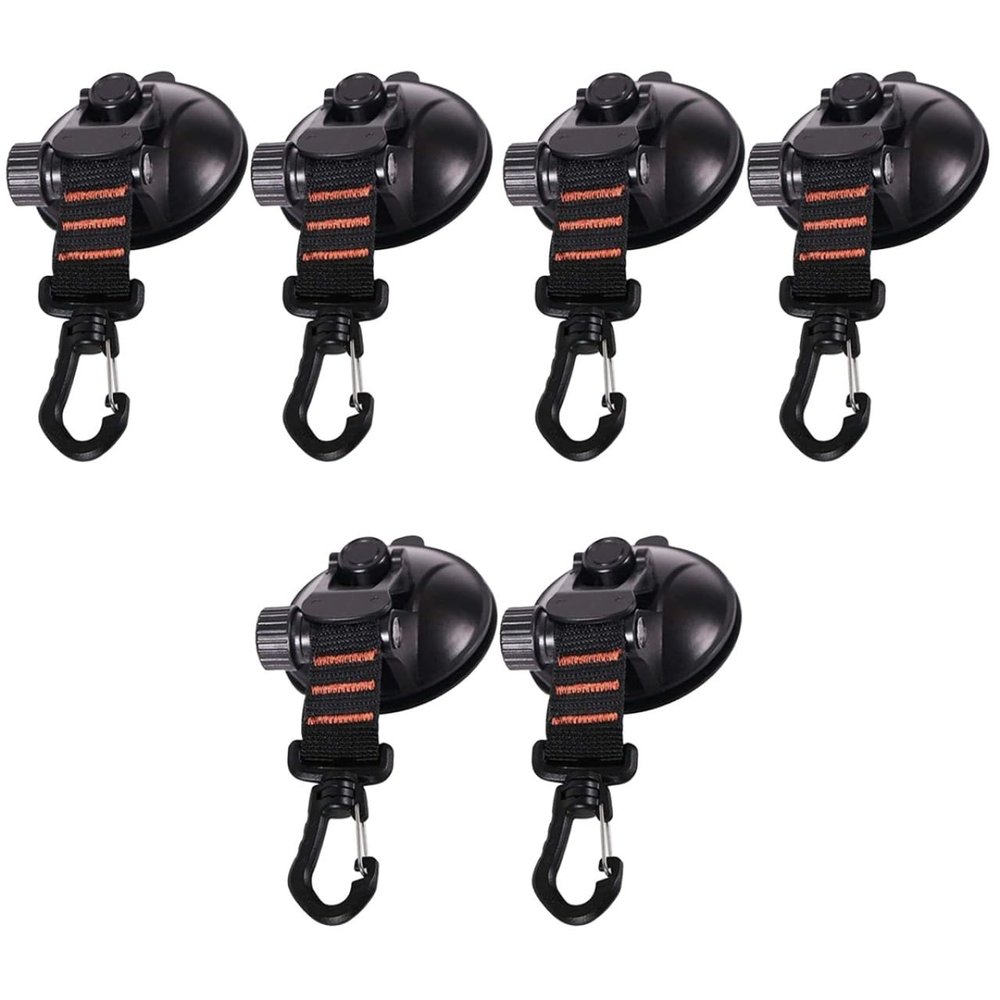 Kisangel 6pcs Multi-Purpose Cup Hooks for Bathroom Kitchen Outdoor Use Easy to Install Heavy Duty Window Door Hangers Reusable Removable Hooks for Towel Shower and Camping Gear