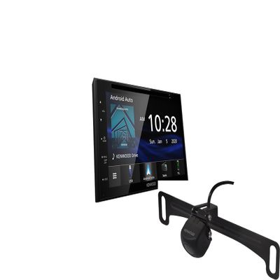 Kenwood DDX5707S 6.8" DVD/CD Receiver with AM/FM RDS Tuner, Waze-Ready with Apple CarPlay or Android Auto and Built-in Bluetooth | Plus KENWOOD CMOS-230LP Universal Backup Camera