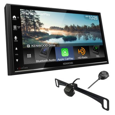 KENWOOD DMX809S eXcelon 6.95-Inch Capacitive Touch Screen, Car Stereo | Plus KENWOOD CMOS-320LP Universal Backup Camera