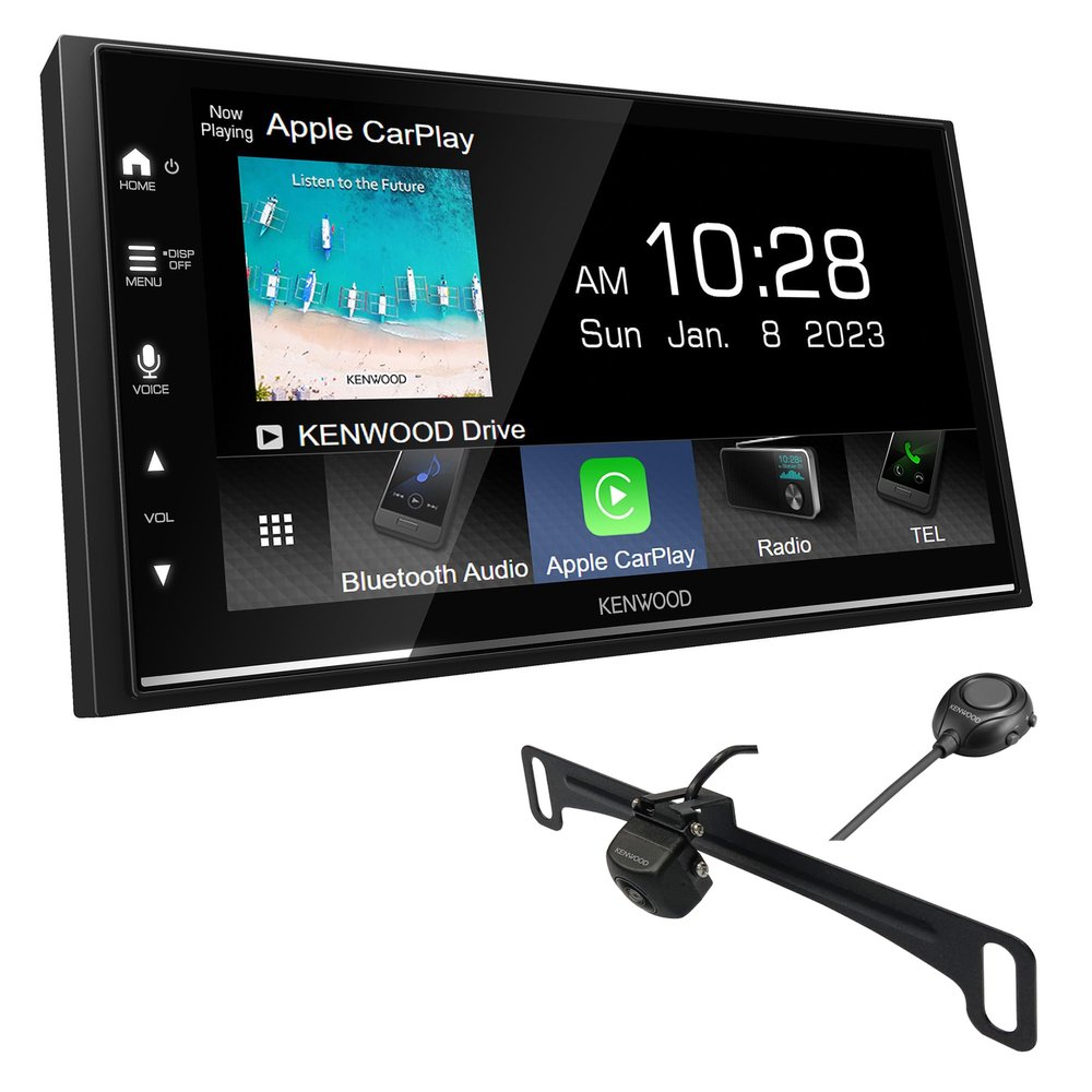 KENWOOD DMX7709S 6.8-Inch Capacitive Touch Screen, Car Stereo, CarPlay and Android Auto, Bluetooth, AM/FM Radio | Plus KENWOOD CMOS-320LP Universal Backup Camera