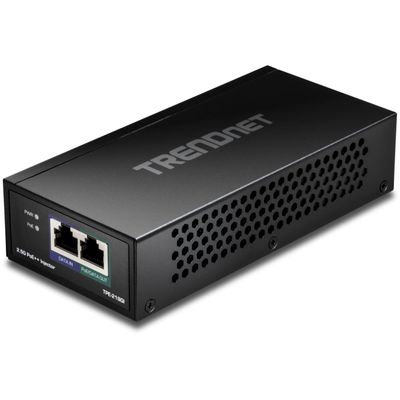 TRENDnet 2.5G PoE++ Injector, TPE-219GI, Supplies (90W), (30W),(15.4W), 2.5GBASE-T RJ-45 Port, IEEE 802.3bt/802.3at/802.3af Compliant, Metal Housing, Network a Device up to 100m (328 ft.), Black