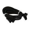 Black Sleeved 16 Inches ATX PSU IDE Molex to 4 X PWM 4-pin CPU Case Cooling Fan Splitter Hub Power Adapter Cable W/RPM Feedback view 3